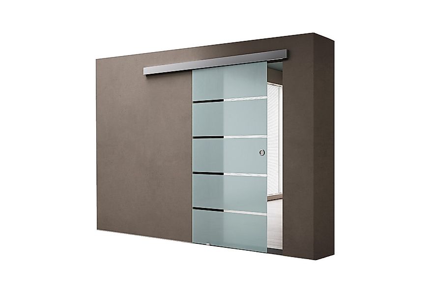 doporro Glasschiebetür komplettset Zimmertür Schwebetüren H:205/215cm 8mm E günstig online kaufen