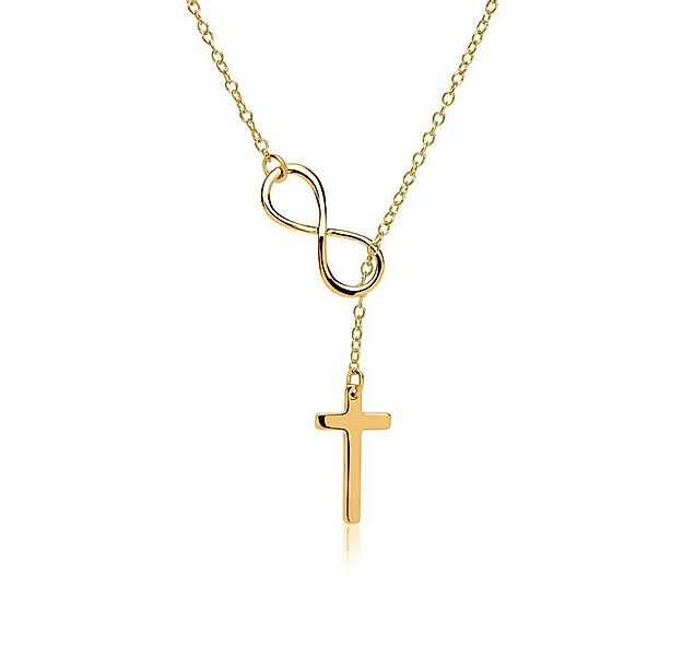 JEWLIX Silberkette Y-Kette vergoldet mit Kreuz Infinity Anhänger SN0370 günstig online kaufen