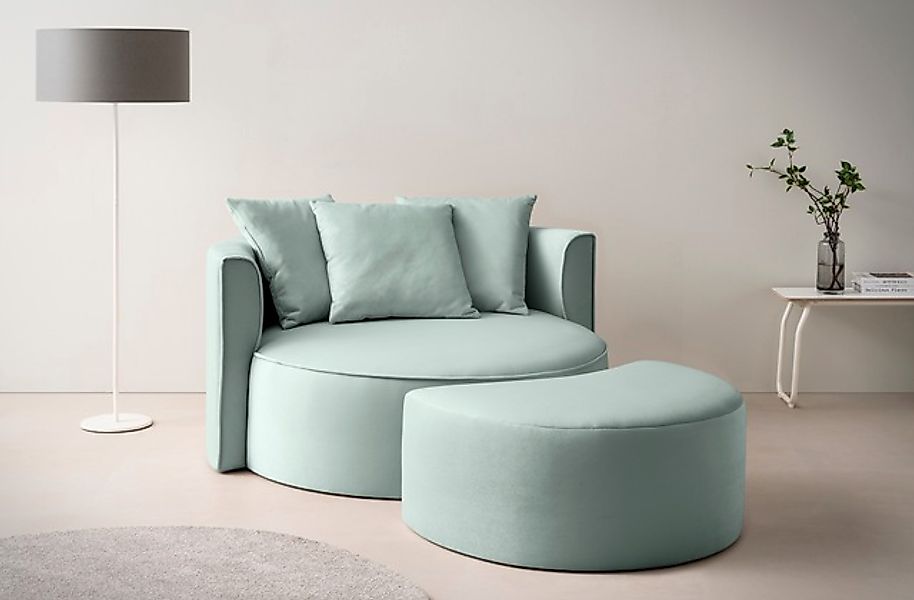 LeGer Home by Lena Gercke XXL-Sessel »ISALIE, Rundsessel mit Hocker, Lesese günstig online kaufen