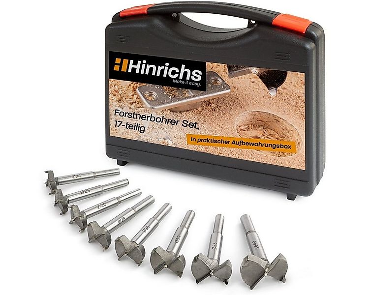 Hinrichs Forstnerbohrer Hinrichs Forstnerbohrer Set mit 17 verschiedenen Bo günstig online kaufen