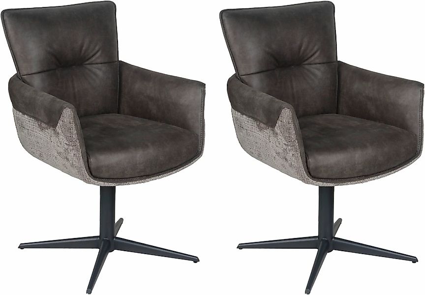 Home affaire Esszimmerstuhl "Milano" (Set) 2 Stk.Drehstuhl Milano grey günstig online kaufen