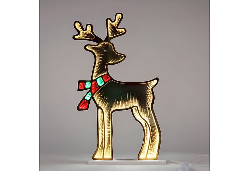 Spetebo LED-Dekofigur 3D Aufsteller mit Infinity Effekt Beleuchtung (Anzahl günstig online kaufen