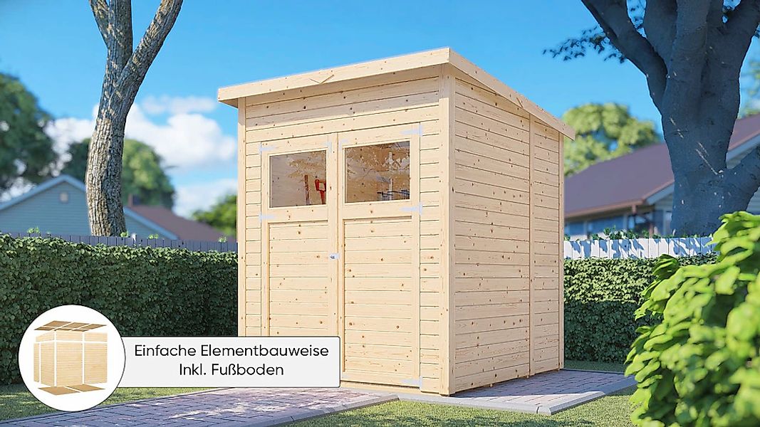 KONIFERA Gartenhaus Amrum 2, BxT: 197x193 cm, Inklusive Fussboden günstig online kaufen