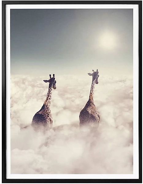 Wall-Art Poster »Safari Giraffen in den Wolken«, Tiere, (1 St.) günstig online kaufen
