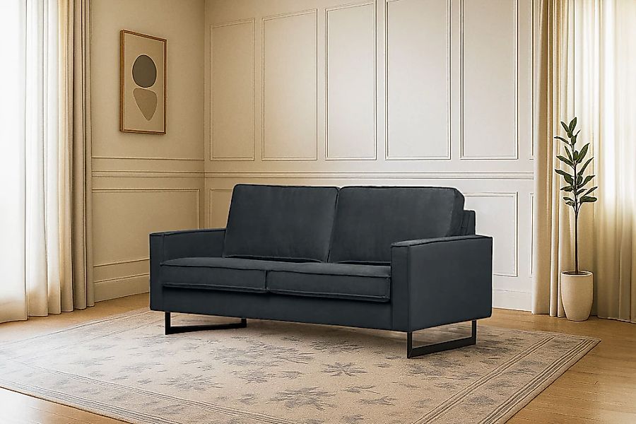 Home affaire 2-Sitzer "Pinto, 166 cm, Cord, Chenille, Lederoptik" mit Keder günstig online kaufen