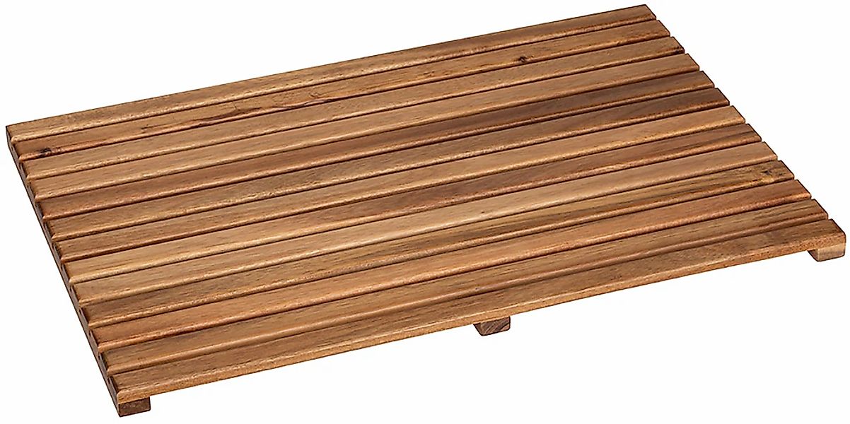 WENKO Duschmatte "Modell Indoor & Outdoor" Höhe 2,5 mm Duschrost aus Akazie günstig online kaufen