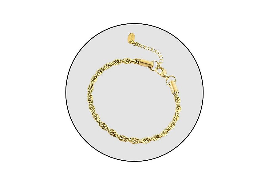 GOLDKLEIN Edelstahlarmband Edelstahl Gold Twist Schmuck Armkette, Damen, in günstig online kaufen