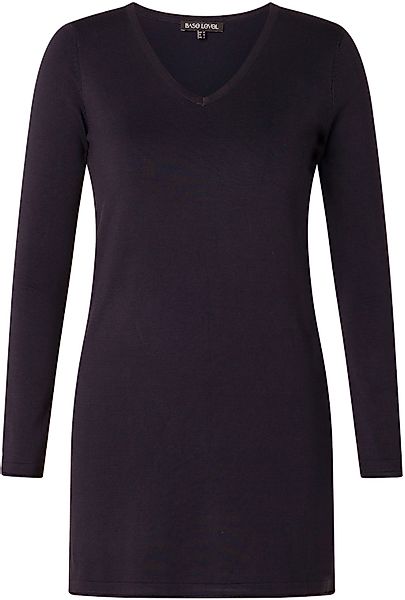 Base Level Curvy V-Ausschnitt-Pullover BAS-ANINE-LONG Feinstrick-Qualität günstig online kaufen