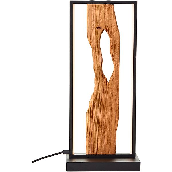 Brilliant LED-Tischleuchte Chaumont 50 cm Schwarz und Holz günstig online kaufen
