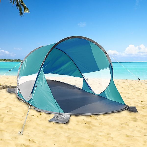 Haushalt International Strandmuschel XL-Pop-Up-Strandmuschel-UV-Schutz 50+ günstig online kaufen