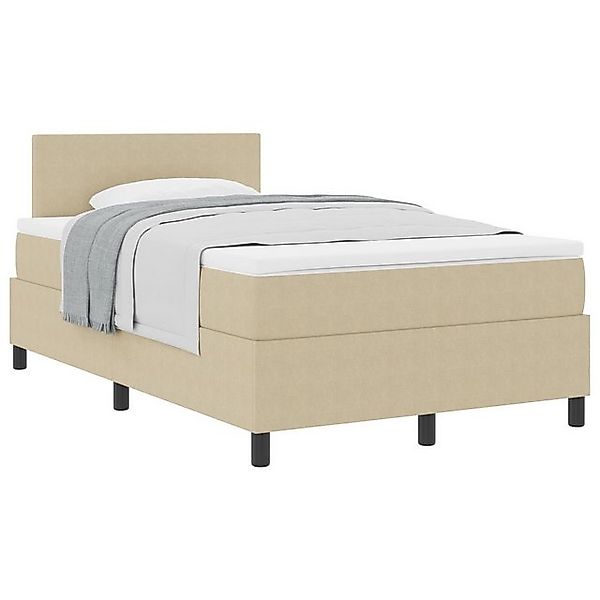 vidaXL Bett Boxspringbett mit Matratze Hellgrün Grau 120x200 cm Cordstoff ( günstig online kaufen