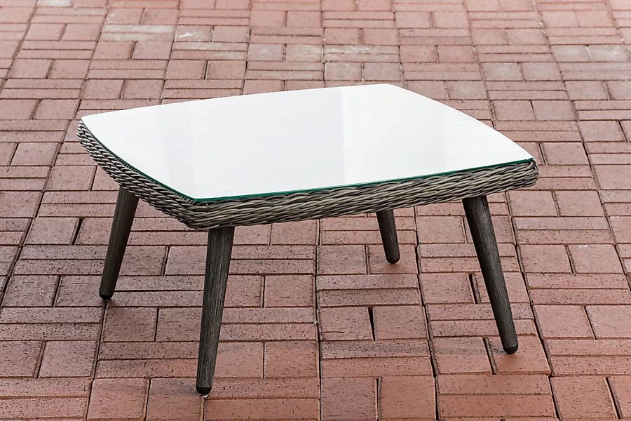 Tisch Ameland Rundrattan 30 cm grau-meliert günstig online kaufen