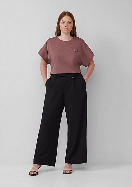 QS Chinos Hose Crêpe-Hose im Relaxed Fit mit Wide Leg günstig online kaufen