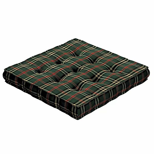 Sitzkissen Jacob mit Handgriff, grün-rot, 50 x 50 x 10 cm, Quadro (142-69) günstig online kaufen