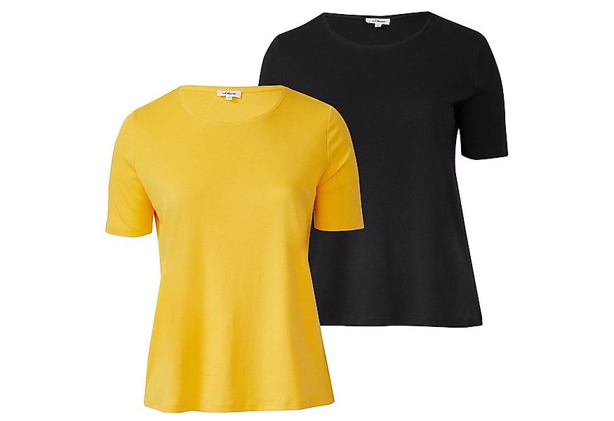 s.Oliver T-Shirt (Set, 2-tlg., 2er Pack) Rundhals, kurzarm, Baumwollmix, el günstig online kaufen