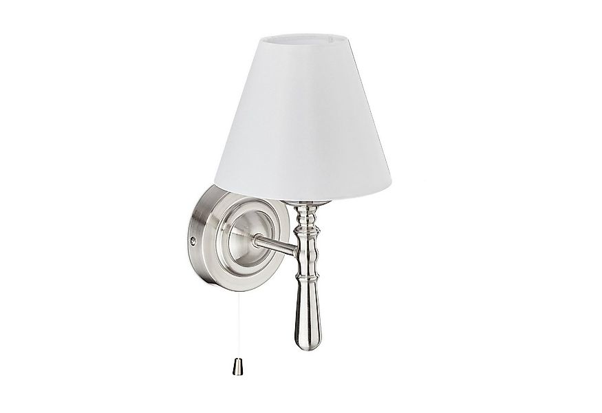relaxdays Wandleuchte Wandlampe mit Schirm, silber günstig online kaufen