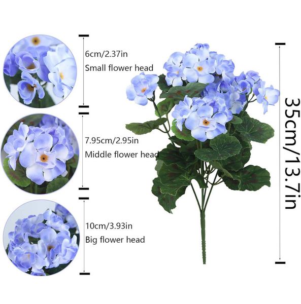 Kunstblumenstrauß 4 Bündel Künstliche Blumen Geranie günstig online kaufen