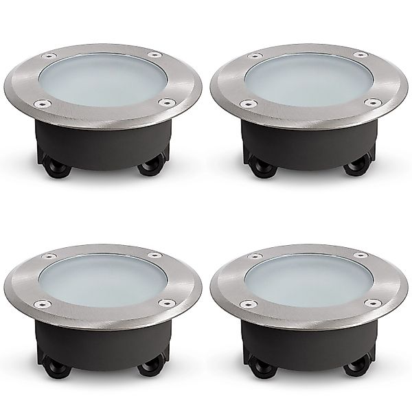 SSC-LUXon 4er Set Viskos Bodenstrahler Flach Außen IP67 für GX53 Fahrbar oh günstig online kaufen