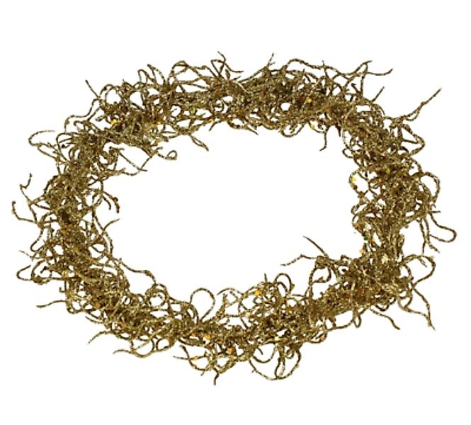 Kranz mit Glimmer gold – Festlicher Weihnachtskranz aus Kunststoff Ø 25 cm günstig online kaufen
