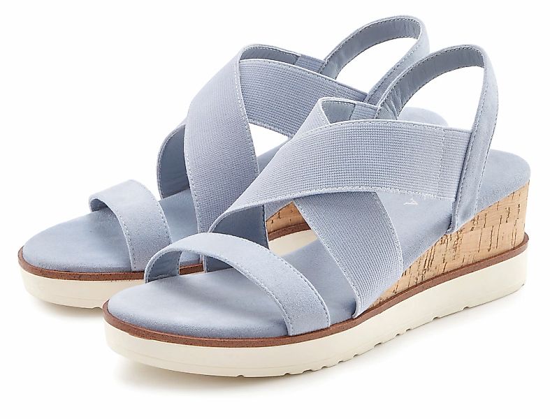 LASCANA Sandalette "Sommerschuh" Sandale, Sommerschuh mit Keilabsatz und el günstig online kaufen
