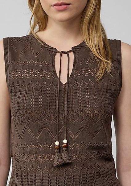 s.Oliver Pullunder Stricktop im Slim Fit mit Ajourmuster günstig online kaufen
