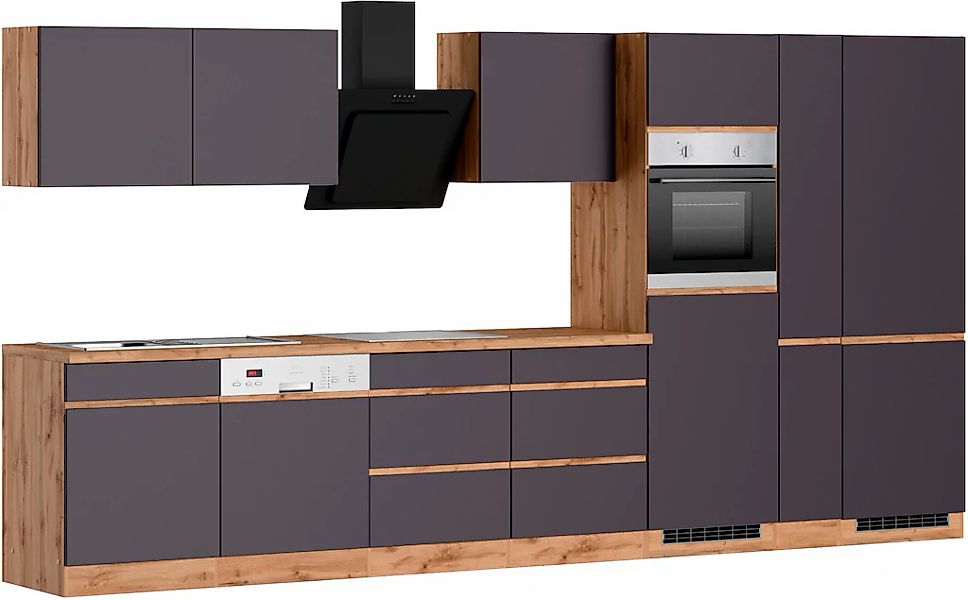 KOCHSTATION Küchenzeile "KS-Riesa" Stellbreite 390 cm, wahlweise mit Indukt günstig online kaufen