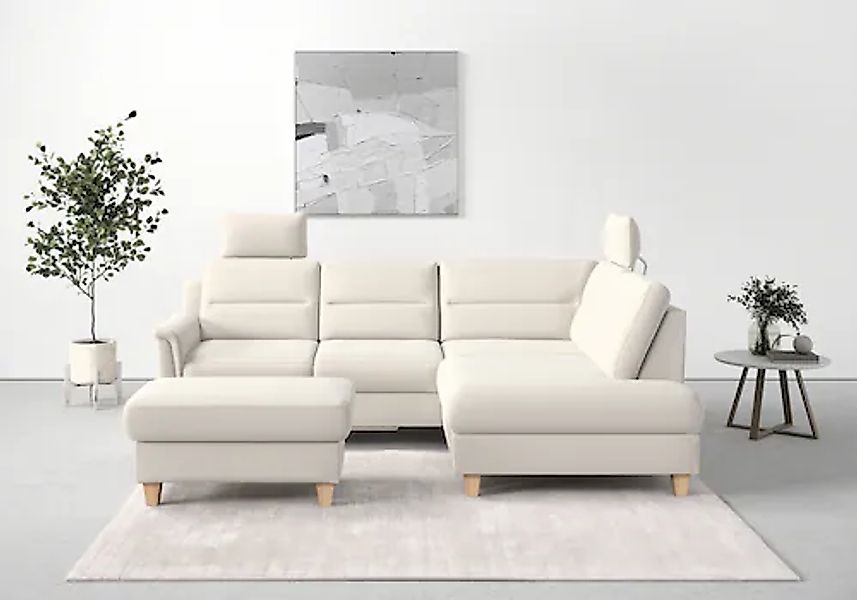 sit&more Ecksofa »Farö L-Form«, inklusive Federkern, wahlweise mit Bettfunk günstig online kaufen