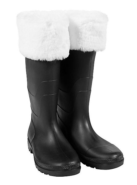 thetru Kostüm Nikolausstiefel, Robuste Gummistiefel mit Stoffborte für Weih günstig online kaufen