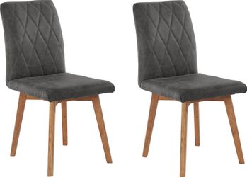 Home affaire Esszimmerstuhl "Brest" (Set) 2 Stk. Microfaser Gestell aus Eic günstig online kaufen