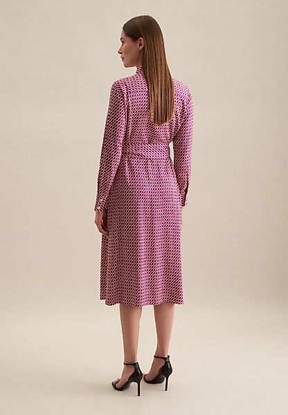seidensticker Sommerkleid "Schwarze Rose", Langarm Kragen Druck günstig online kaufen