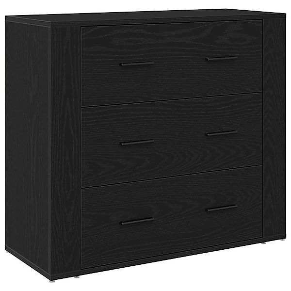 vidaXL Schwarzes Eichen-Sideboard Schwarze Eiche 80 x 33 x 70 cm 862802 günstig online kaufen