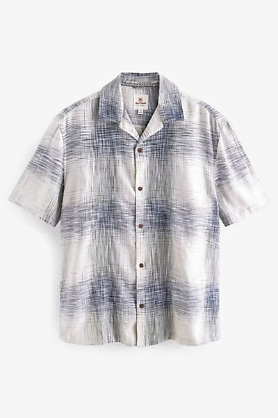 Next Kurzarmhemd Kurzärmeliges, kariertes Hemd aus Leinenmischung (1-tlg) günstig online kaufen