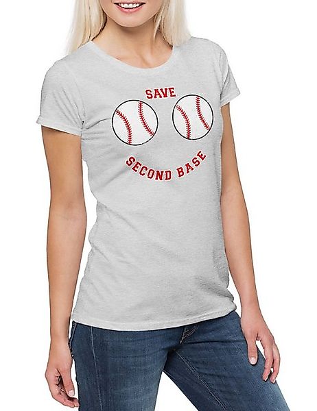 Urban Backwoods Print-Shirt Save Second Base Damen T-Shirt Gallagher Shamel günstig online kaufen