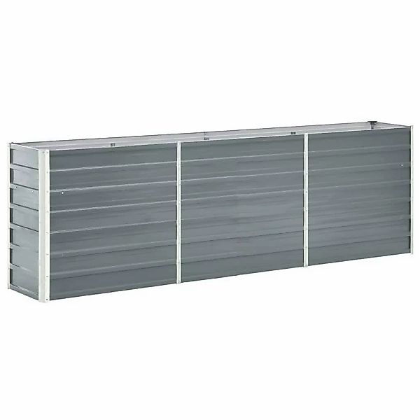 vidaXL Garten-Hochbeet Stahl 240x40x77 cm Grau 661654 günstig online kaufen