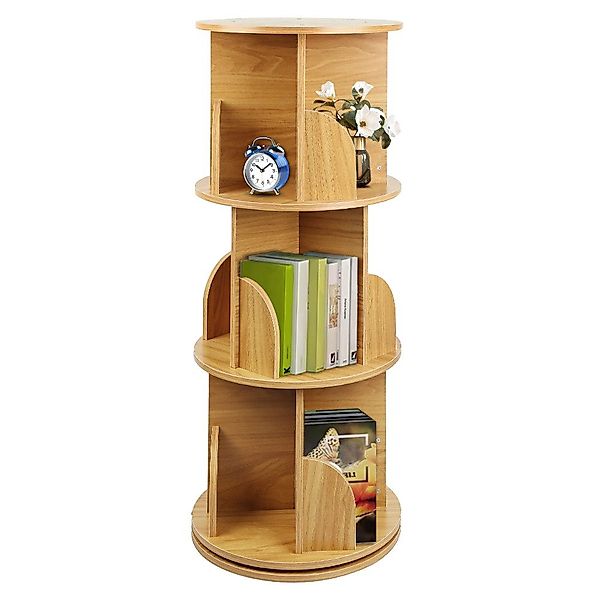 JEOBEST Bücherregal Drehbare Bücherregal mit 3 günstig online kaufen