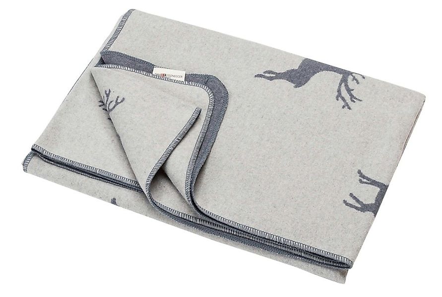 Wohndecke Silvretta 'Hirsche allover' 140 x 200 cm, DAVID FUSSENEGGER günstig online kaufen