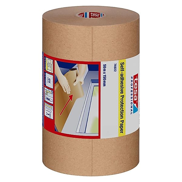 Tesa Selbstklebendes Schutzpapier 50 m x 150 mm günstig online kaufen