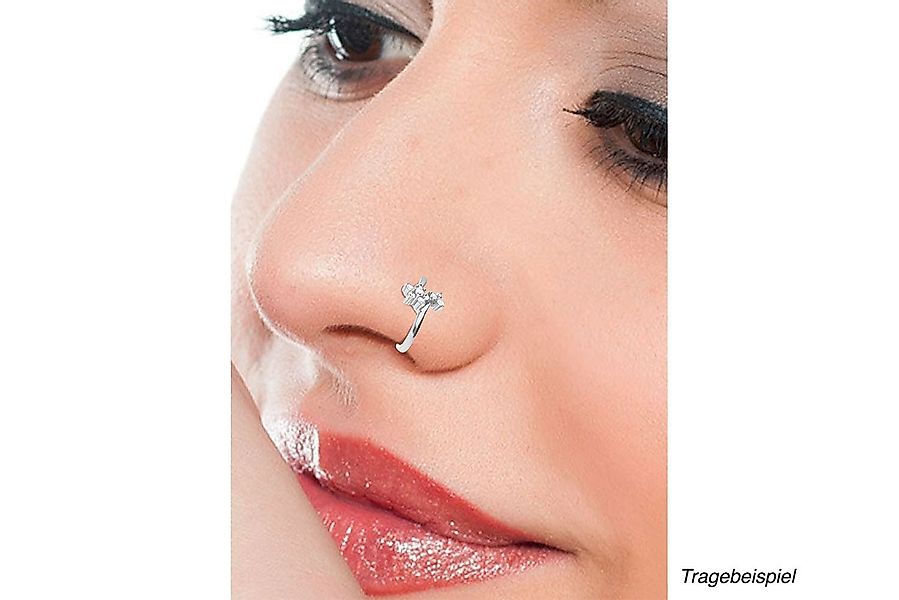 PIERCINGLINE Nasenpiercing Chirurgenstahl Nasenstecker KRISTALLBLUME (Nasen günstig online kaufen