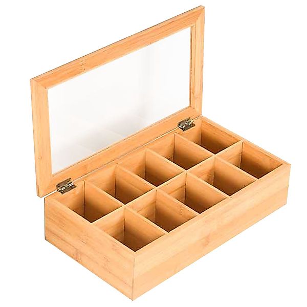Kubus Aufbewahrungsbox Bambus-Teebox, Praktische und stilvolle günstig online kaufen