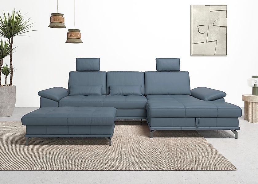 Places of Style Ecksofa Costello, mit Sitztiefenverstellung und Armlehnfunk günstig online kaufen