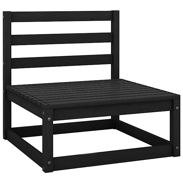 vidaXL 3-tlg Garten-Lounge-Set Schwarz Massivholz Kiefer Modell 5 günstig online kaufen