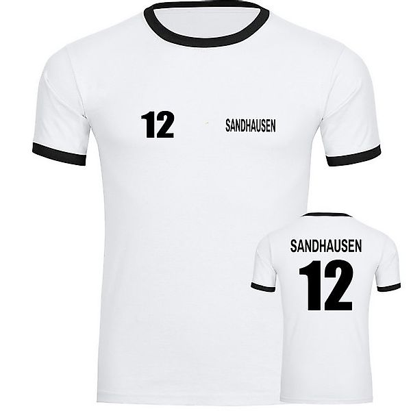 multifanshop T-Shirt Kontrast Sandhausen - Trikot Nummer 12 - Männer günstig online kaufen