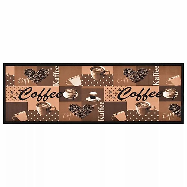 Küchenbodenmatte Waschbar Kaffee Braun 45x150 Cm günstig online kaufen