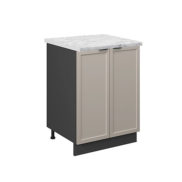 Vicco Küchenunterschrank Fame-Line Küchenkommode GrauBeige 60 cm AP Marmor günstig online kaufen