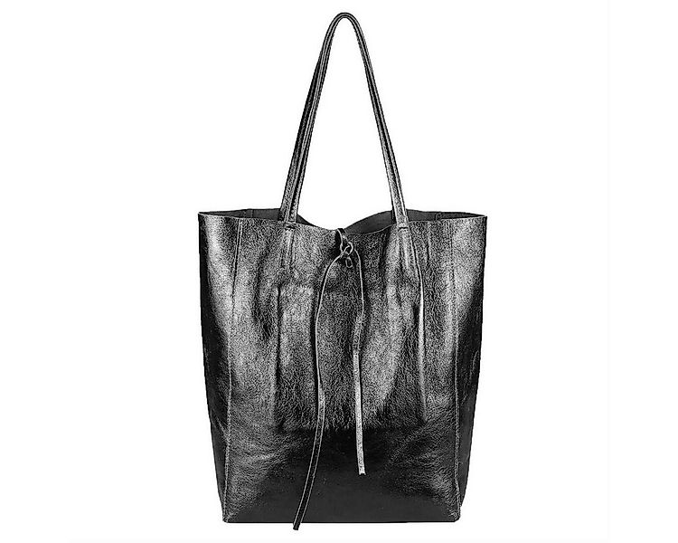 ITALYSHOP24 Schultertasche Made in Italy Damen Premium Leder SHOPPER Tasche günstig online kaufen