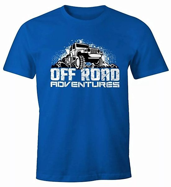 MoonWorks Print-Shirt Herren T-Shirt Off-Road Geländewagen Adventures Moonw günstig online kaufen