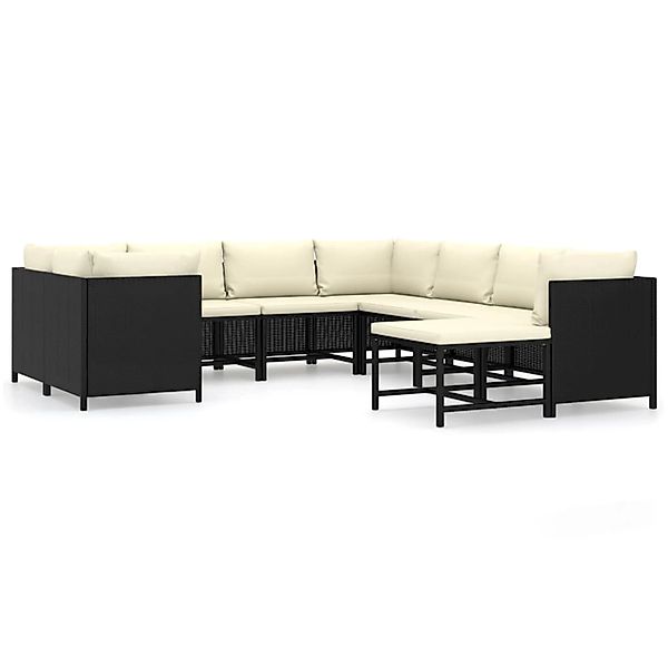 vidaXL Gartenlounge-Set 9-tlg. Garten-Lounge-Set mit Kissen günstig online kaufen
