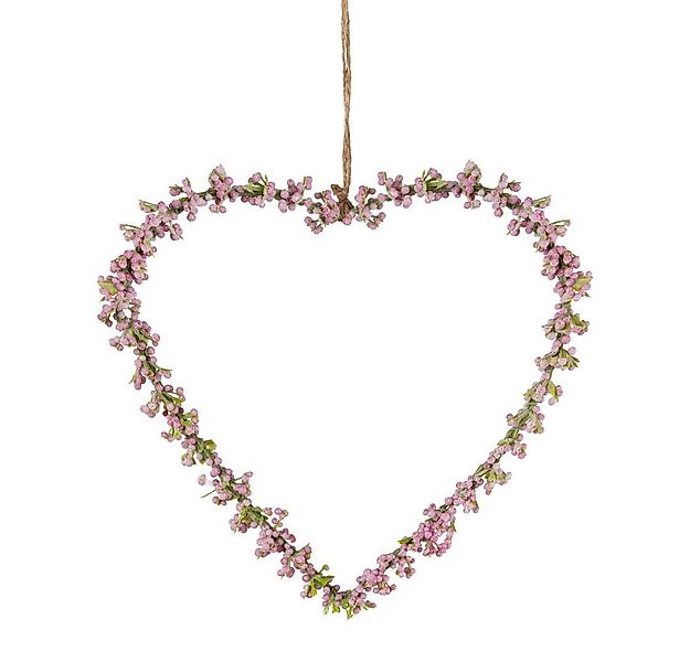 Kunstkranz künstliches SCHLEIERKRAUT-HERZ. Herzhänger ca 16cm. ROSA, Gasper günstig online kaufen