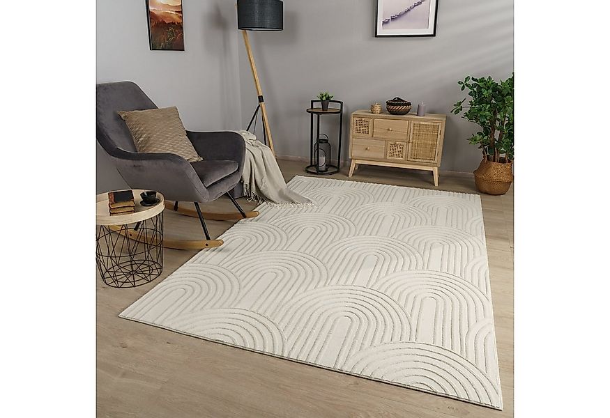 TT Home Teppich 10-515-4_80X150_Creme_Rechteckig, Rechteckig, Höhe: 14 mm, günstig online kaufen