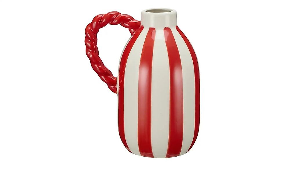 HOME STORY Vase   ¦ rot ¦ Steingut ¦ Maße (cm): B: 13 H: 16,8 T: 9.8 Access günstig online kaufen